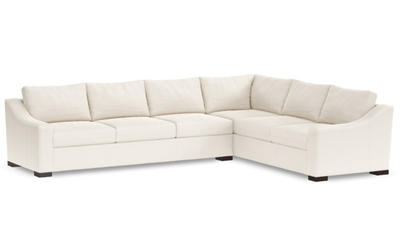 Rivera Large Right Corner Sectional, Vibrant Ivory