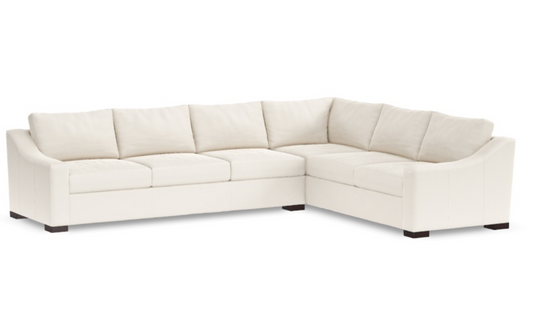 Rivera Large Right Corner Sectional, Vibrant Ivory