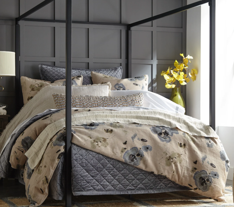 Casteel Queen Duvet Cover, Limestone