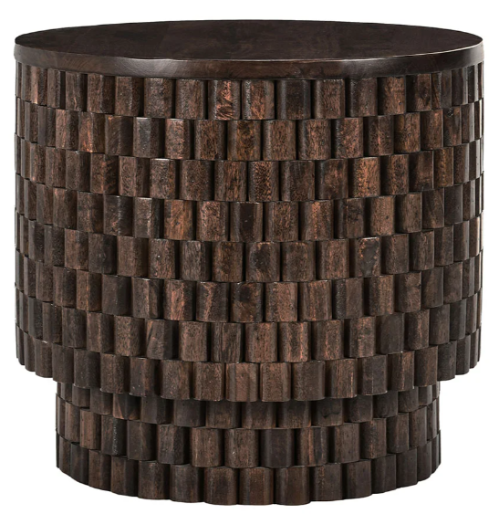 Nora Mango Wood 25" Round End Table