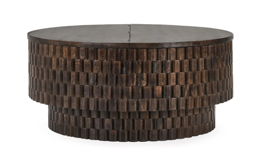 Nora Mango Wood 40" Round Coffee Table