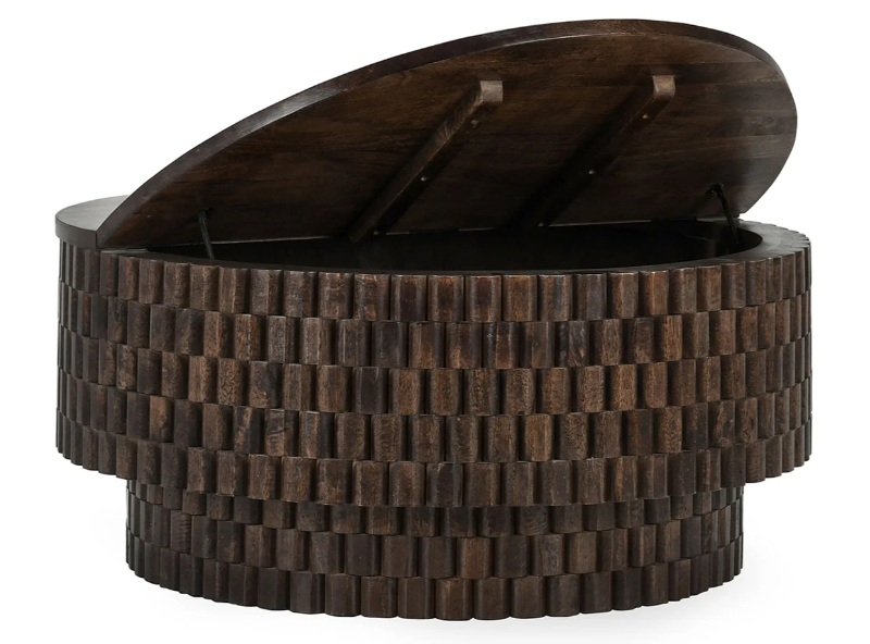 Nora Mango Wood 40" Round Coffee Table