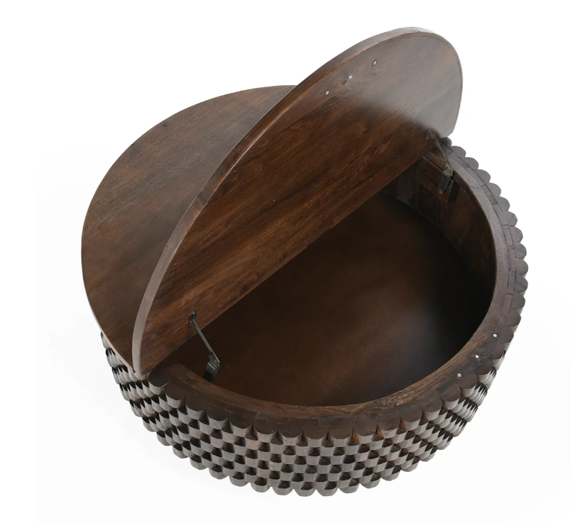 Nora Mango Wood 40" Round Coffee Table