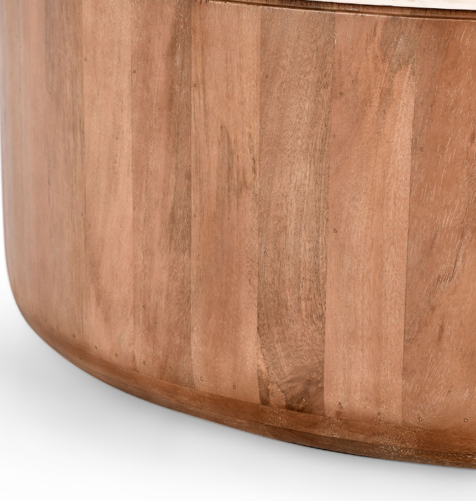 Josie Round Mango Wood Side Table