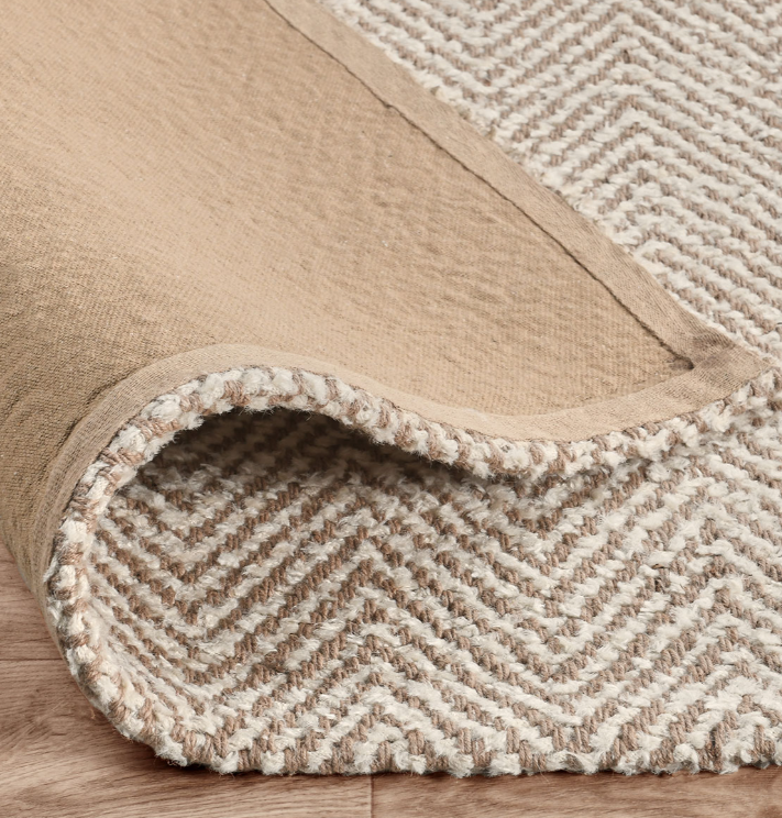 Herringbone Chenille, Ivory/Natural 8'X10