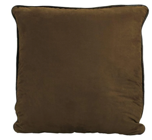 Brown Faux Leather Reversible Euro Sham Pillow