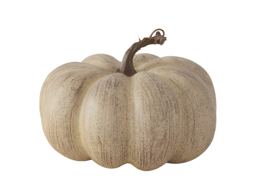 7" Cream Pumpkin w/Brown Speckles & Streaks