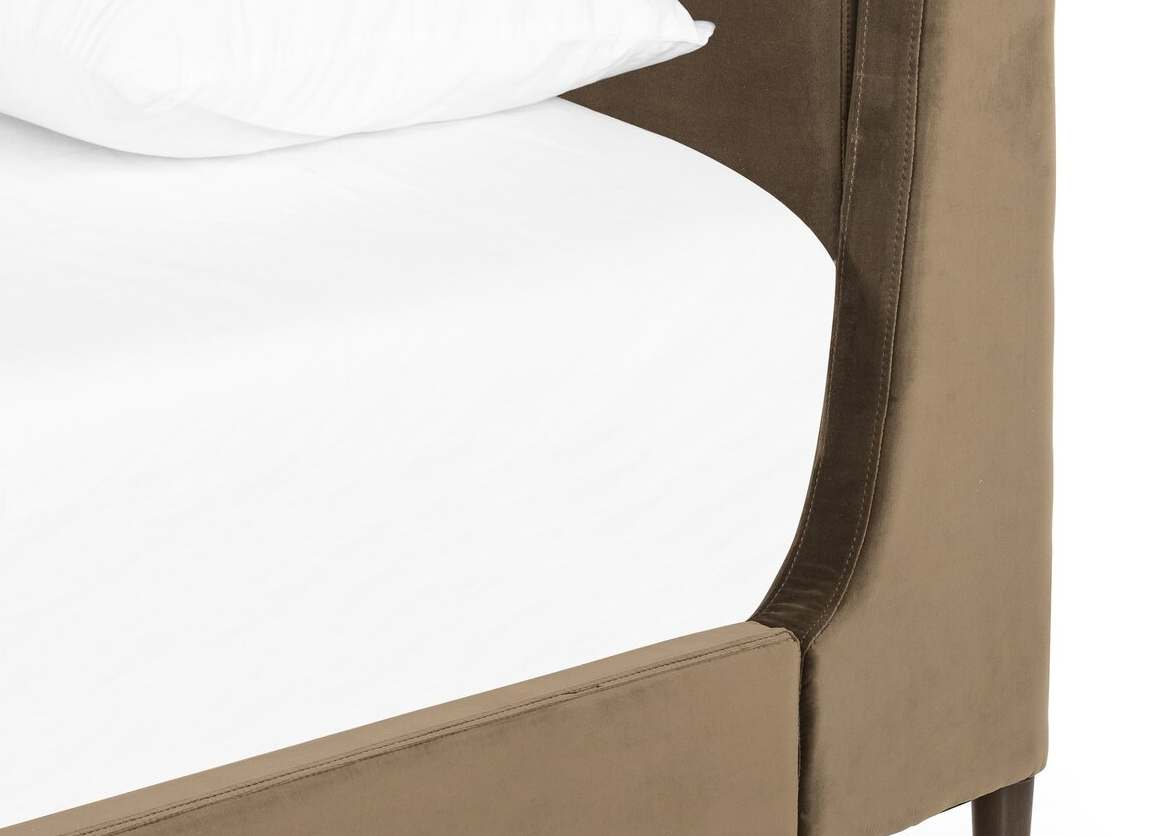 Potter King Bed, Olive Velvet