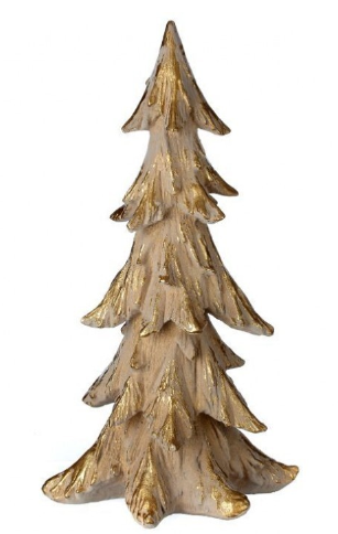20" Resin Frosted Gold Tree