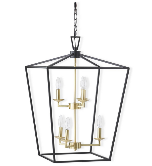 Black & Gold 6 Arm Chandelier