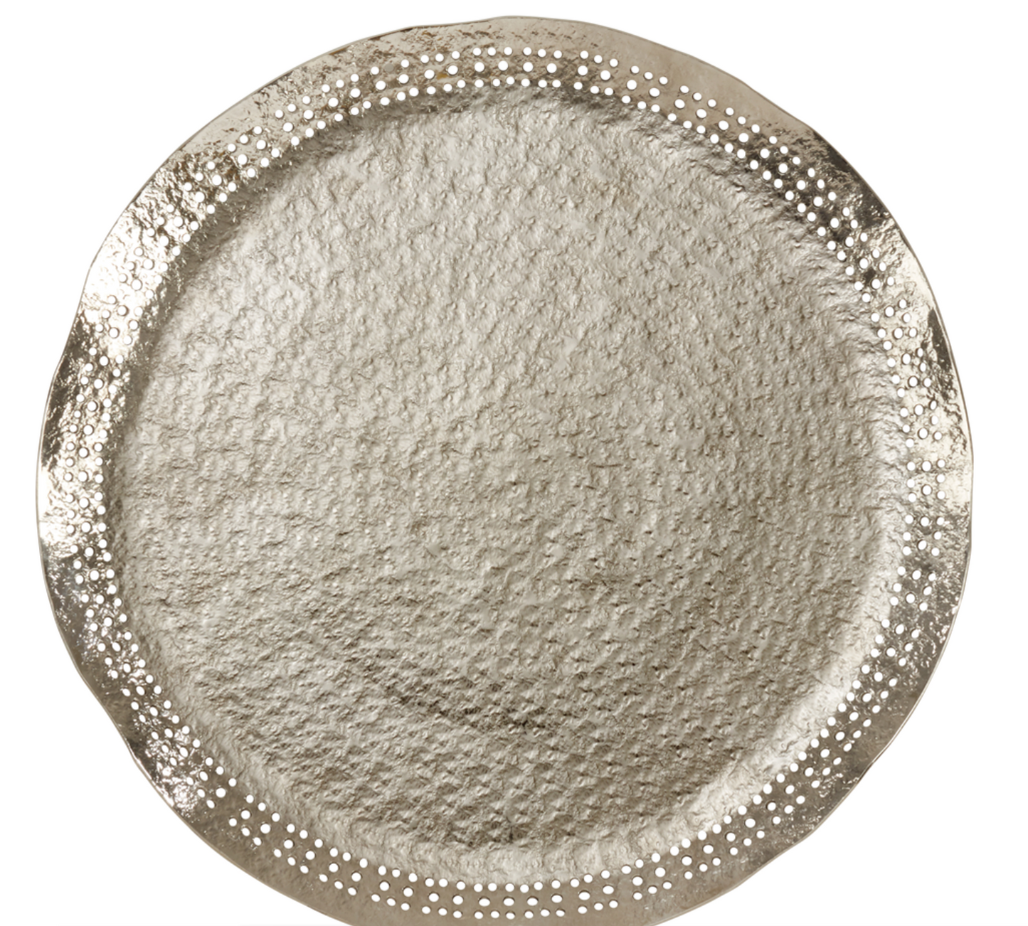 Hole Punched Charger, Silver