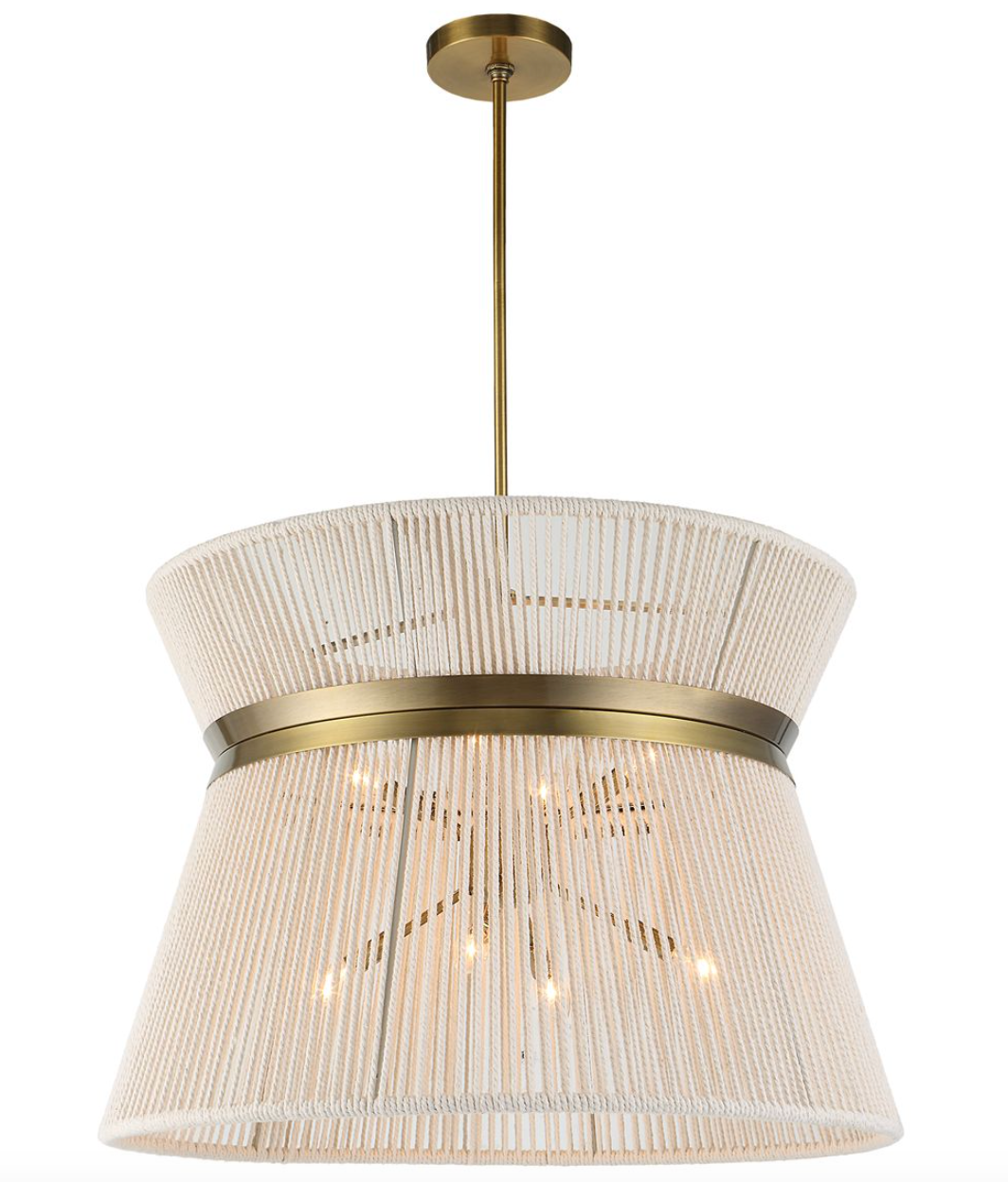 Highly Strung 8 Lt Round Pendant, White