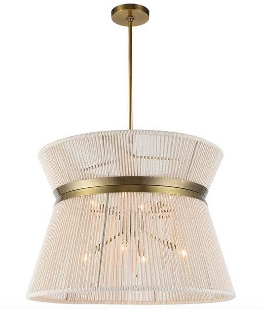 Highly Strung 8 Lt Round Pendant, White