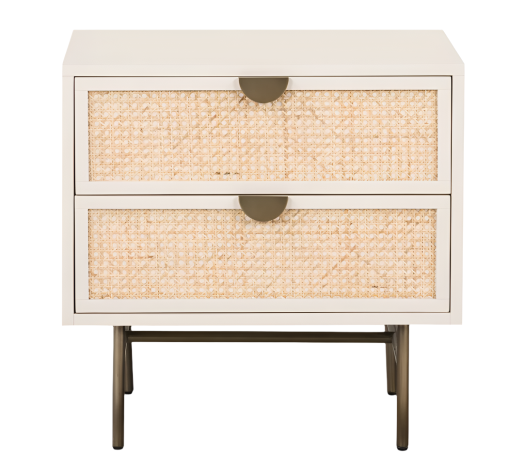Luna Nightstand, Matte Alabaster