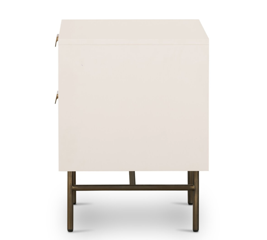 Luna Nightstand, Matte Alabaster
