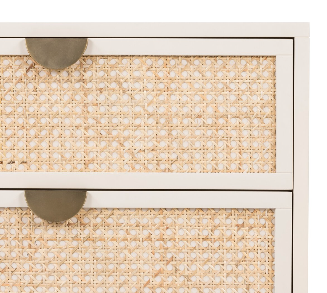 Luna Nightstand, Matte Alabaster