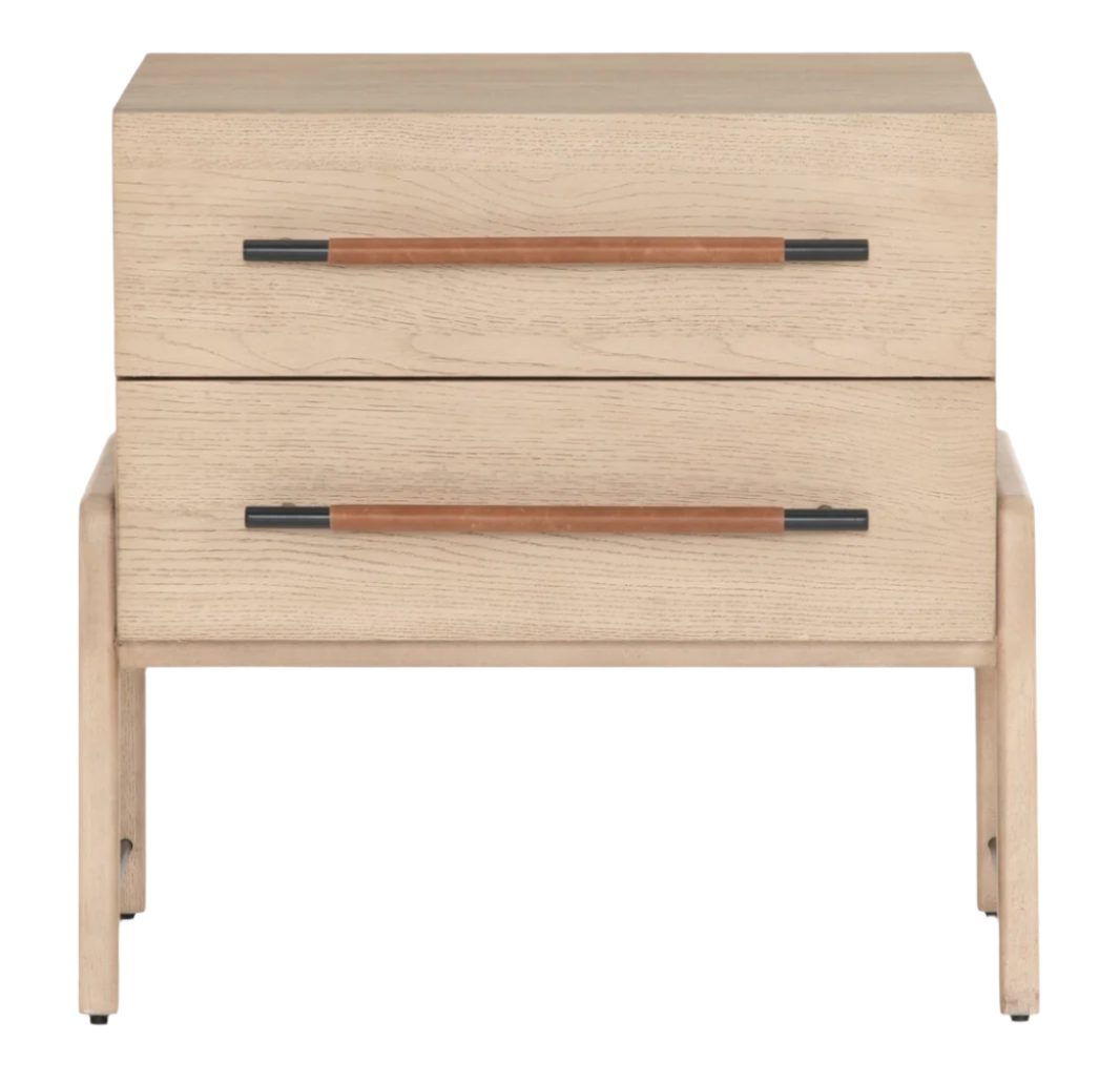 Maxwell Leather & Oak Nightstand