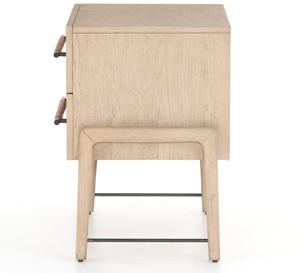 Maxwell Leather & Oak Nightstand