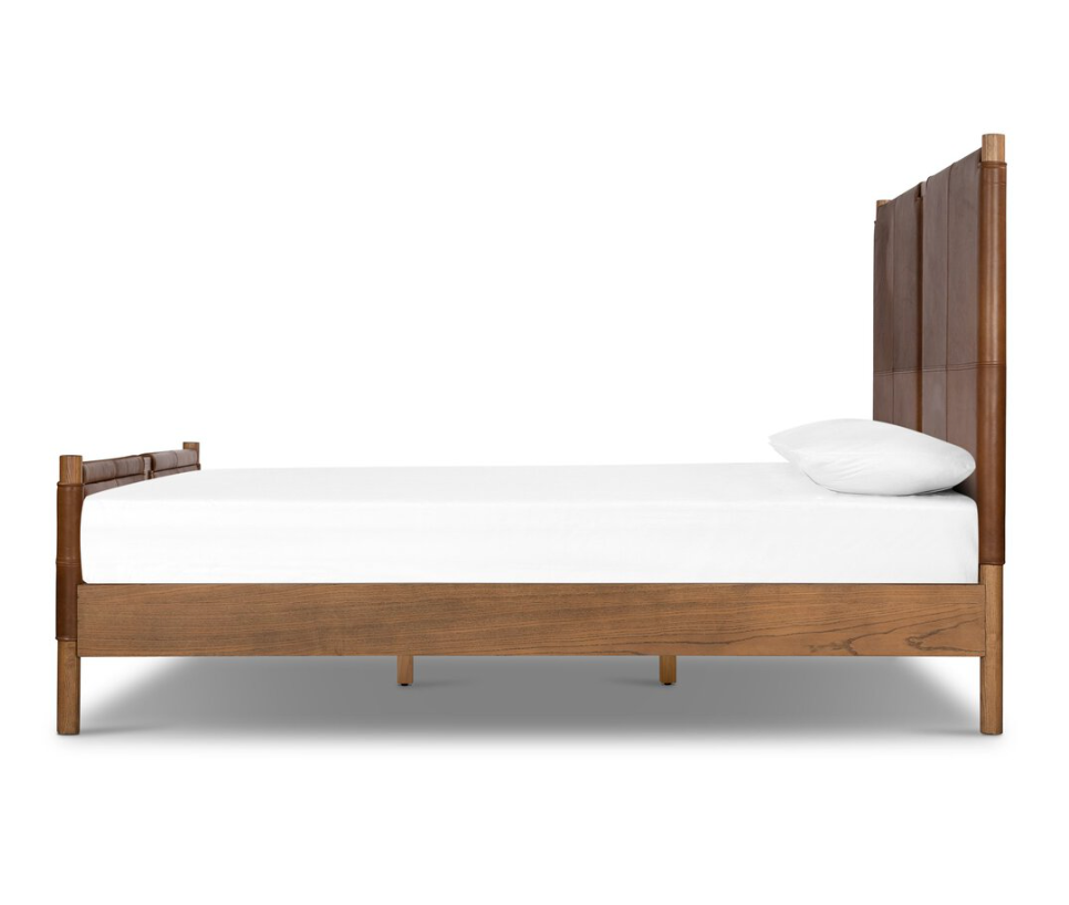 Savannah Leather Bed, King