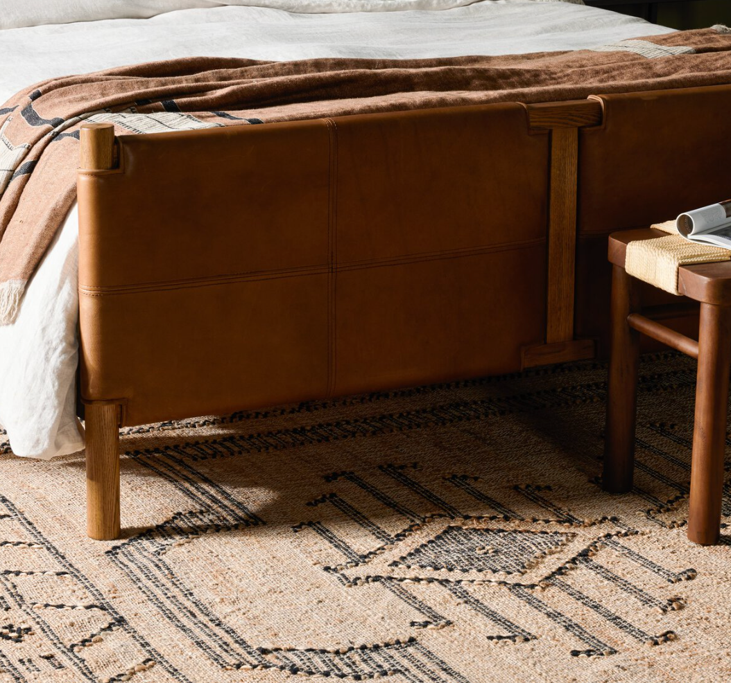 Savannah Leather Bed, King