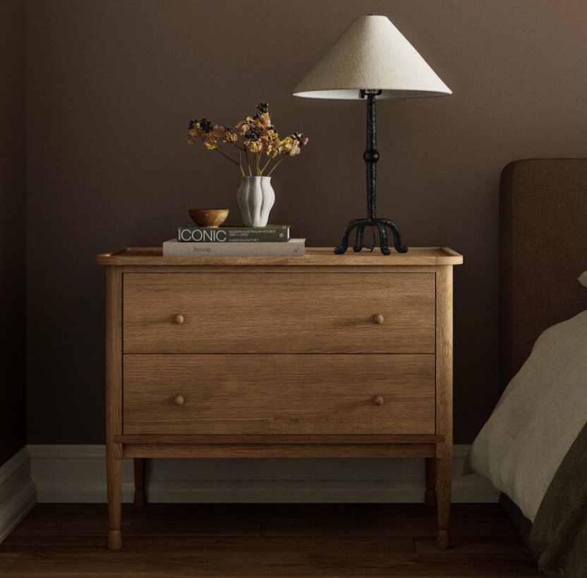Fiona Nightstand, Saddle Brown