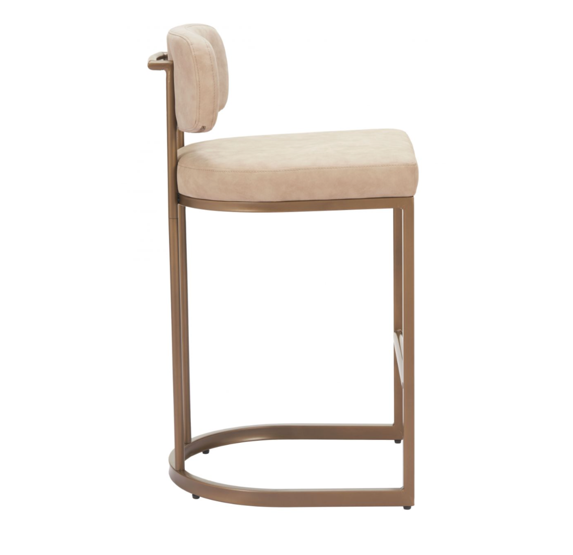 Valor Counter Stool, Beige & Gold