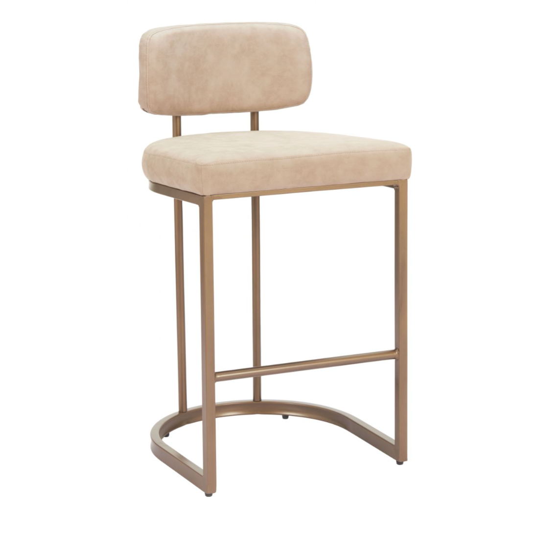 Valor Counter Stool, Beige & Gold