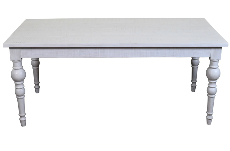 Sarah Rectangular Dining Table, Washed White
