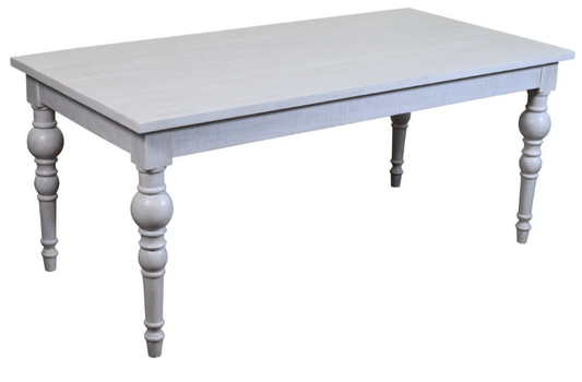 Sarah Rectangular Dining Table, Washed White