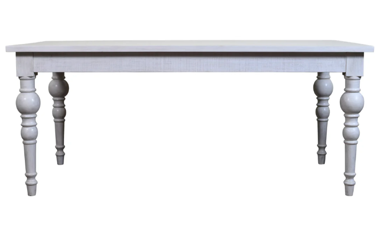 Sarah Rectangular Dining Table, Washed White