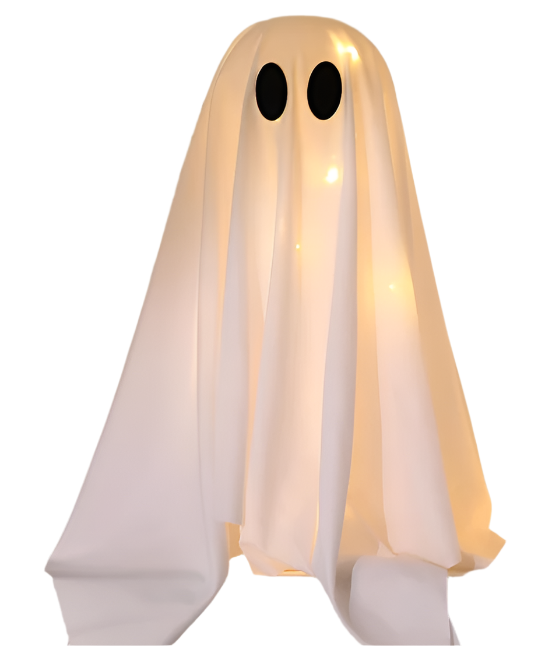 Spooky Floating Ghost w/ Lights