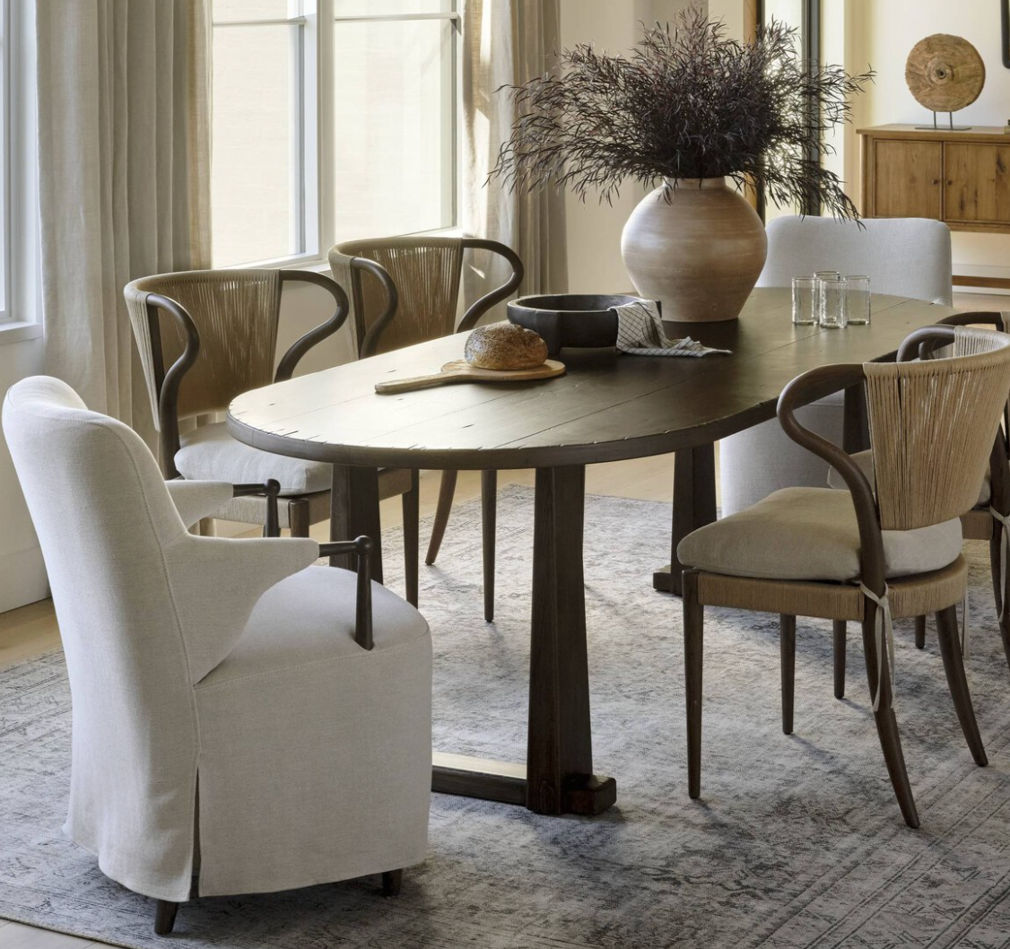 Layla Dining Table, Aged Pine