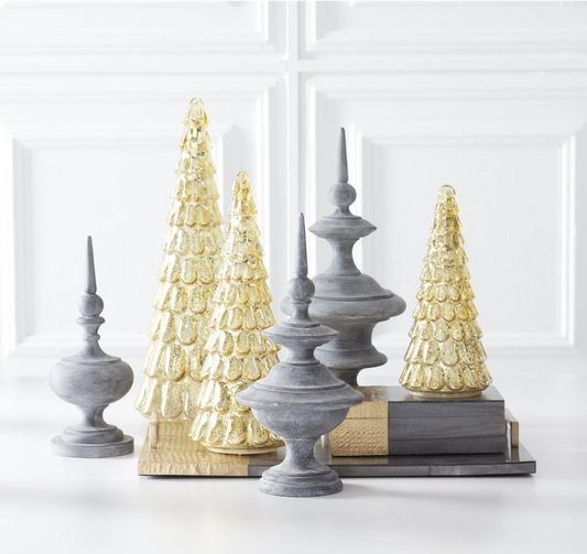 Frosted LED Mercury Glass Tree, Gold (Various Sizes)