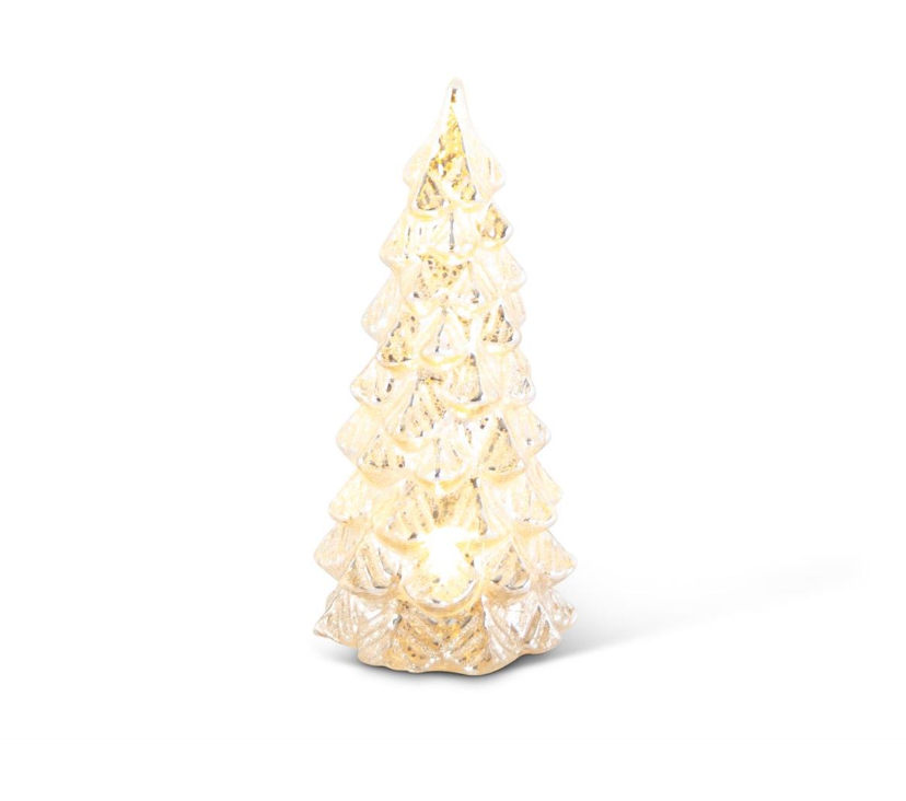 Glittered LED Mercury Glass Tree