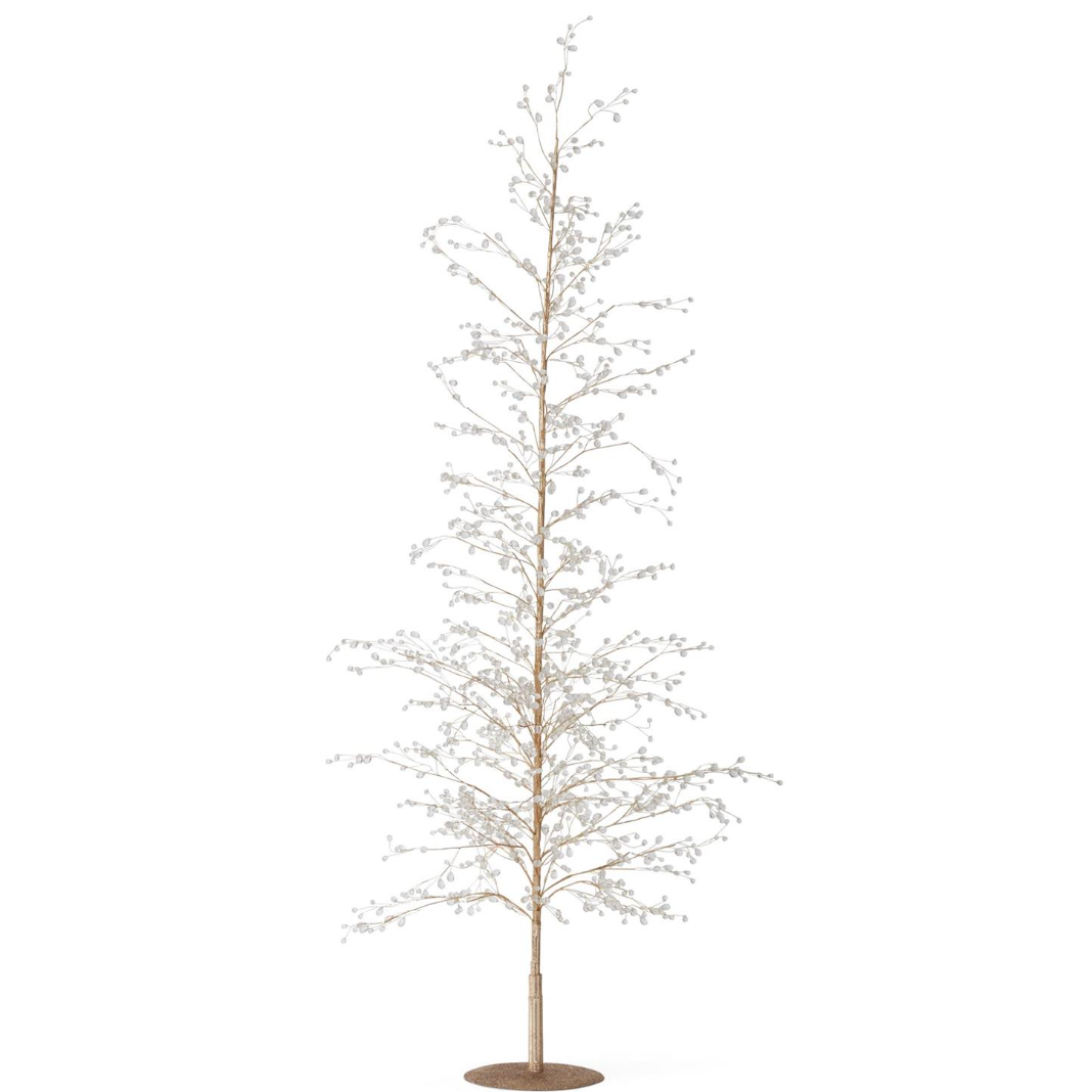 56.75" Gold Glittered Tree w/ Crystals