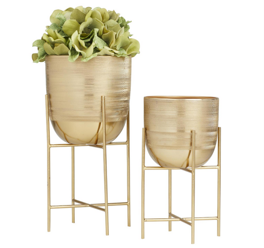 Gold Brushed Dome Planter (Various Sizes)