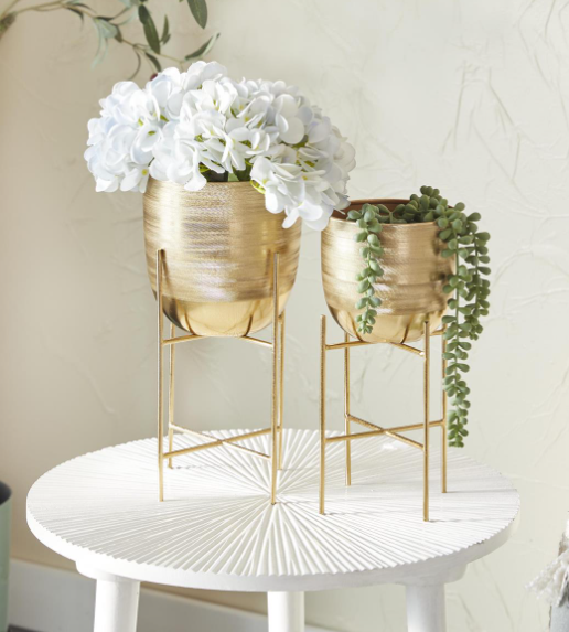Gold Brushed Dome Planter (Various Sizes)