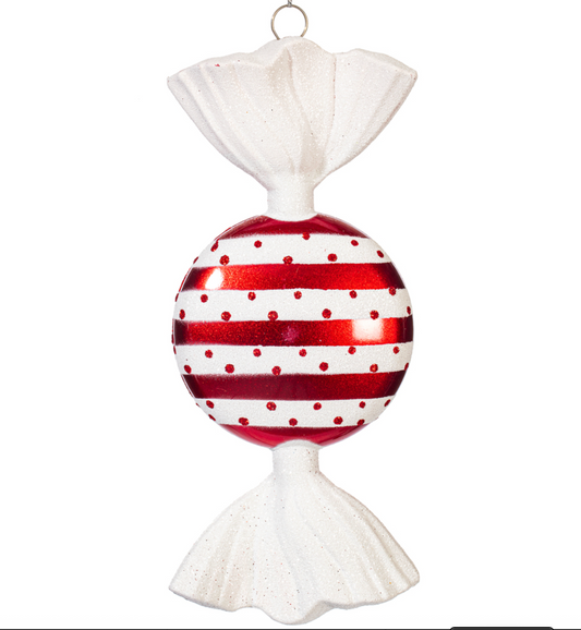7" Red/White Candy Ornament (Various Styles)