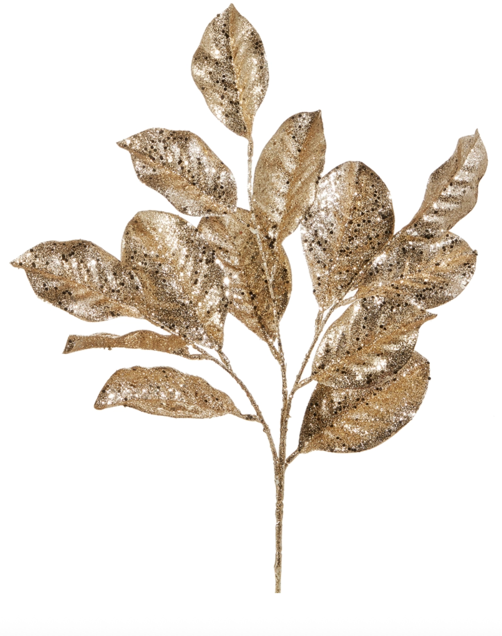27" Gold Magnolia Leaf Stem