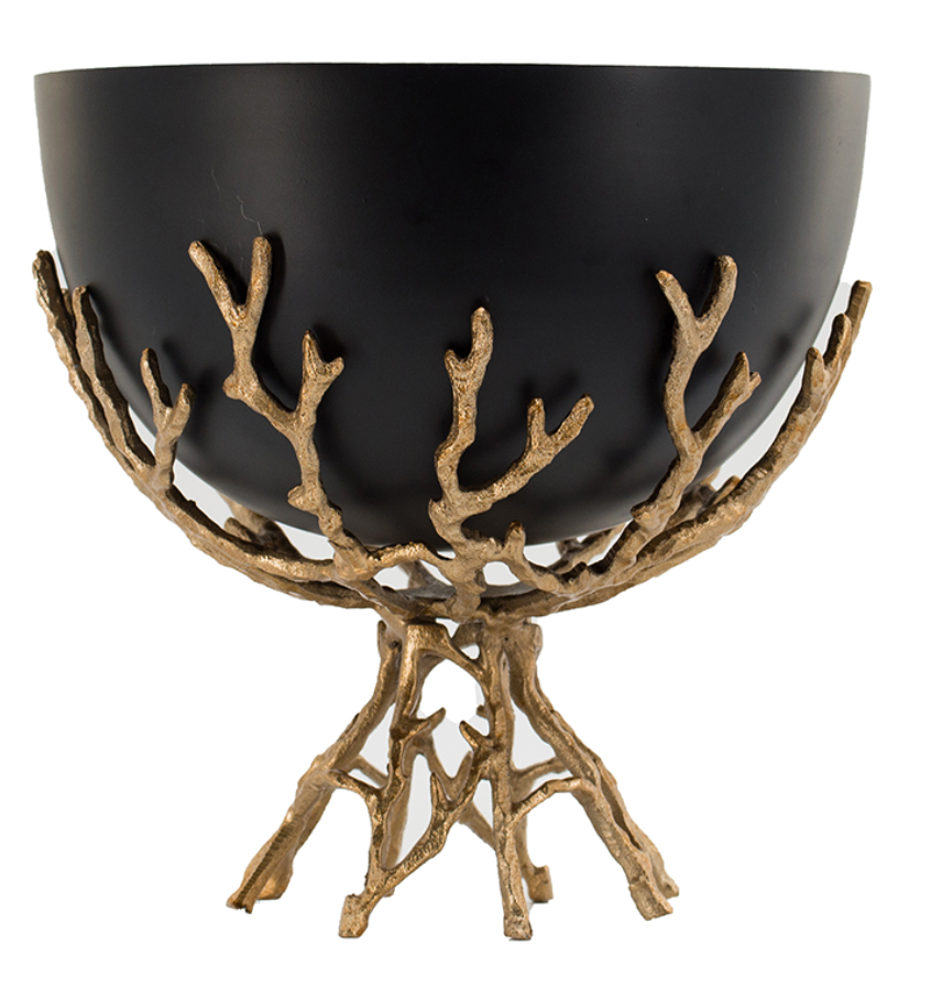 Black and Gold Twig Bowl