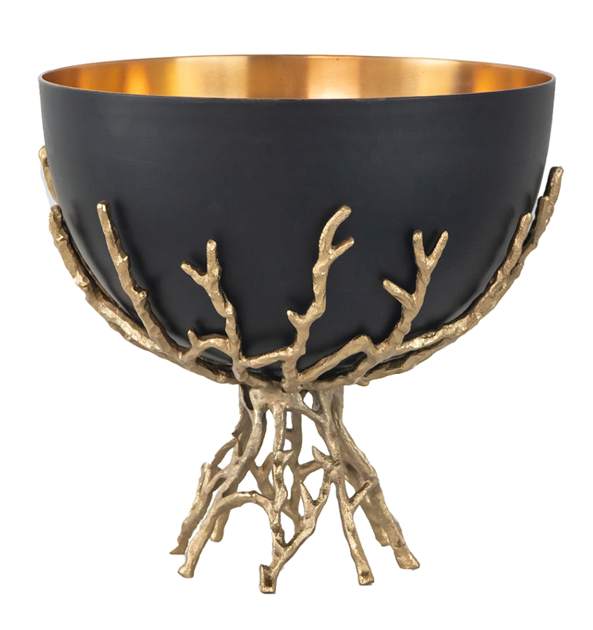 Black and Gold Twig Bowl