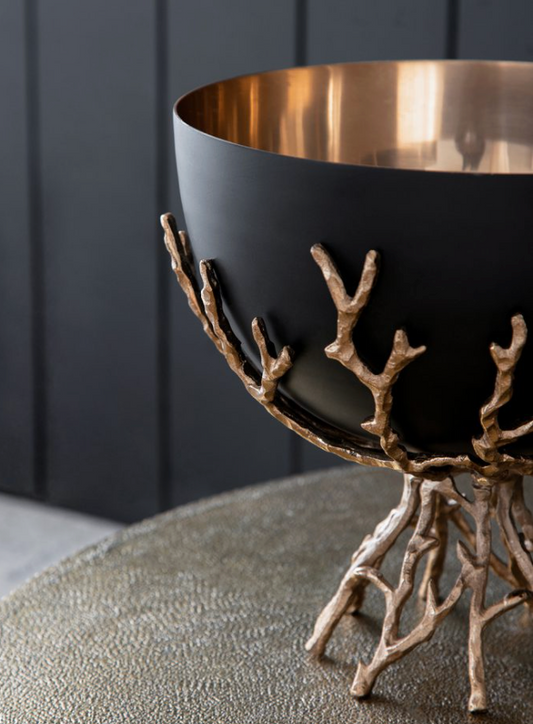 Black and Gold Twig Bowl