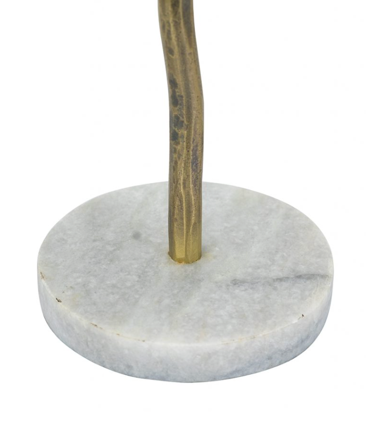 Gold Iron w/ Marble Base Candleholders, Set of 3