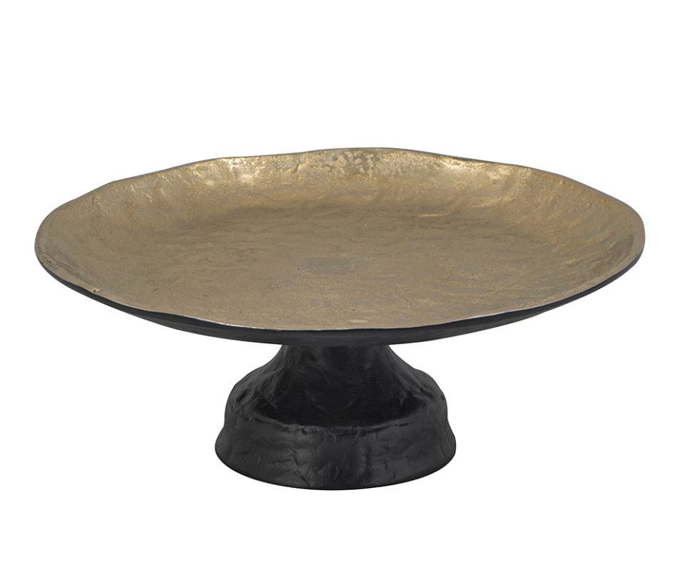 Black and Gold Pedestal Tray