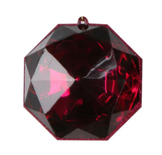 4-5" Burgundy Jewel Ornament (Various Styles)