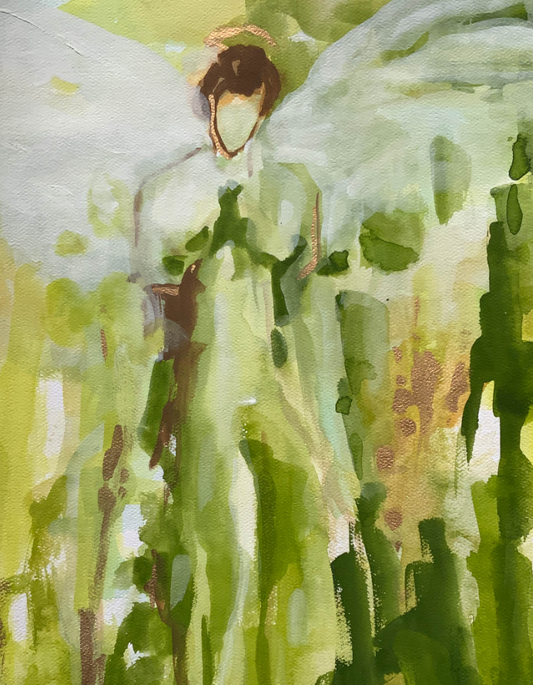 Angel of Prayer Acrylic Block Frame