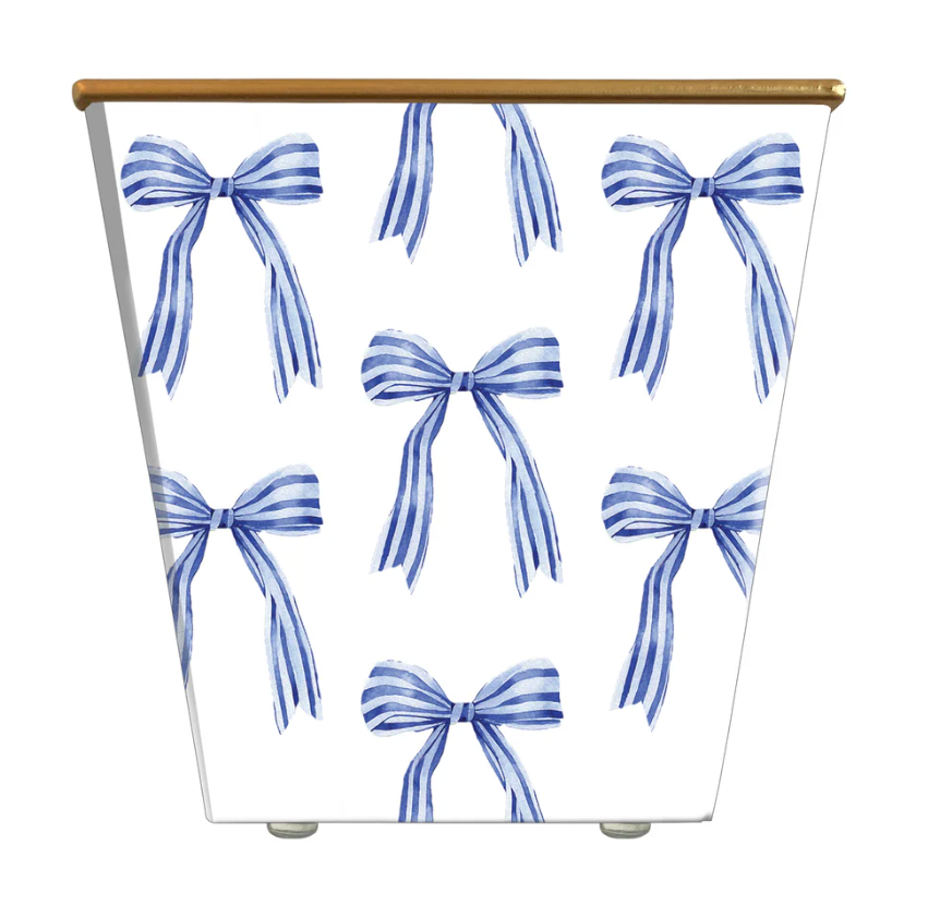 Blue-Striped Bow Candle (Various Scents)
