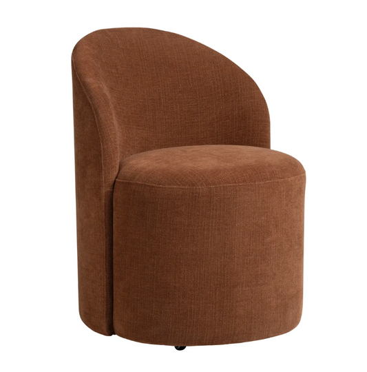 Fairfield Rolling Dining Chair, Rust