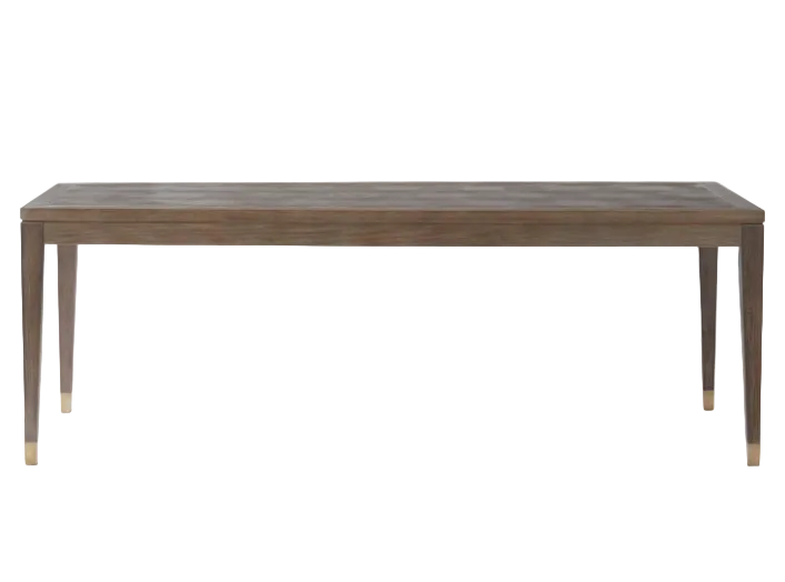 87.5" Gray/Brown Wash Geometric Wood Dining Table