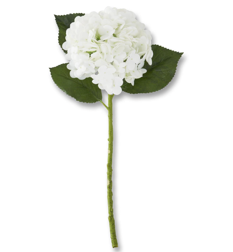 20" Real Touch Hydrangea Spray, White